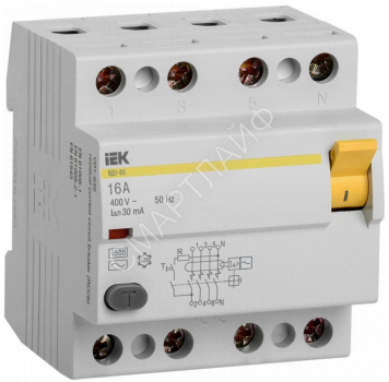 Выключатель дифференциального тока (УЗО) 4п 16А 30мА тип AC ВД1-63 KARAT IEK MDV10-4-016-030 - smartlife-ural.ru – Екатеринбург