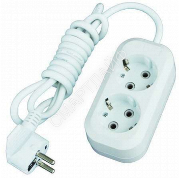 Удлинитель 2х2м с заземл. 16А IP20 Е-302 ПВС 3х1 АБС-пластик UNIVersal 9631972 - smartlife-ural.ru – Екатеринбург