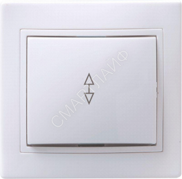 Переключатель проходной 1-кл. СП Кварта 10А IP20 ВСп10-1-0-КБ бел. GENERICA EVK12-K01-10-DM - smartlife-ural.ru – Екатеринбург