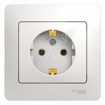 Розетка 1-м СП Glossa 16А IP20 с заземл. в сборе бел. SE GSL000142 - smartlife-ural.ru – Екатеринбург