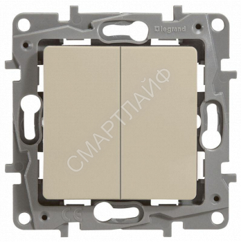 Выключатель 2-кл. СП Etika 10А IP20 250В 10AX с подсветкой/индикацией безвинтов. зажимы механизм сл. кость IEK 672304 - smartlife-ural.ru – Екатеринбург