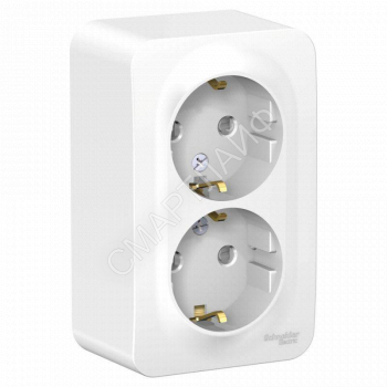 Розетка 2-м ОП Blanca 16А IP20 250В с заземл. защ. шторки с изолир. пластиной бел. SE BLNRA011211 - smartlife-ural.ru – Екатеринбург