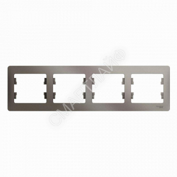 Рамка 4-м Glossa горизонт. платина SE GSL001204 - smartlife-ural.ru – Екатеринбург
