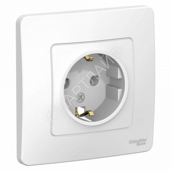 Розетка 1-м СП Blanca 16А IP20 250В с заземл. без защ. шторок бел. SE BLNRS001011 - smartlife-ural.ru – Екатеринбург