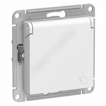 Розетка 1-м СП AtlasDesign 16А IP20 с заземл. защ. шторки с крышкой механизм бел. SE ATN000146 - smartlife-ural.ru – Екатеринбург
