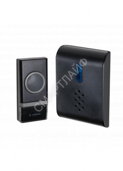 Звонок беспроводной полиф. 23 мелодий 150м 1 кноп. IP44 2хAAA (не в компл.) черн. КОСМОС KOC_AG400 - smartlife-ural.ru – Екатеринбург