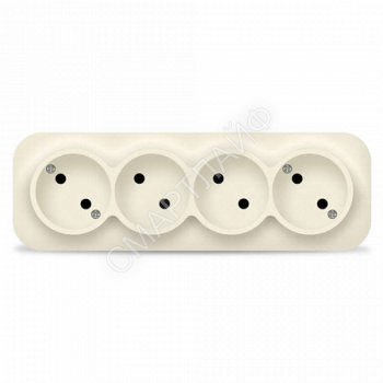 Розетка 4-м ОП 10А IP20 без заземл. сл. кость IONICH 1451 - smartlife-ural.ru – Екатеринбург