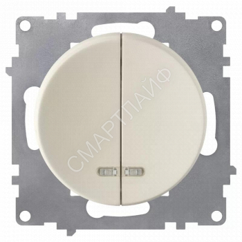 Выключатель 2-кл. СП Florence 10А IP20 с подсветкой механизм беж. (1E31801301) OneKeyElectro 2172802 - smartlife-ural.ru – Екатеринбург