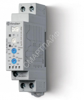 Реле контрольное для 1-фазных сетей пониженное/повышенное напряжение настраиваемые диапазоны выход 1CO 10А модул. шир. 17.5мм FINDER 701182302022 - smartlife-ural.ru – Екатеринбург