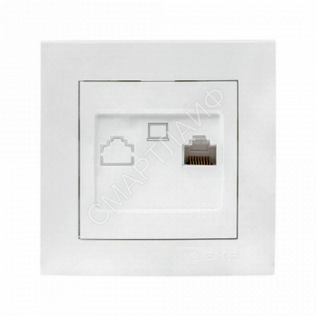 Розетка компьютерная 1-м СП Валенсия RJ45 бел. PROxima EKF EWK01-035-10 - smartlife-ural.ru – Екатеринбург