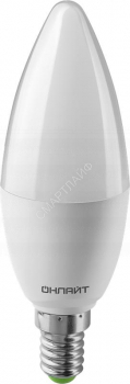 Лампа светодиодная 90 115 OLL-C37-10-230-6.5K-E14-PROMO 10Вт свеча 6500К E14 220-240В ОНЛАЙТ 90115 - smartlife-ural.ru – Екатеринбург