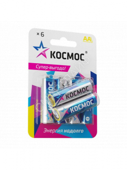 Элемент питания алкалиновый AA/LR6 BP-6 (блист.6шт) КОСМОС KOCLR6BL6 - smartlife-ural.ru – Екатеринбург
