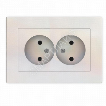 Розетка 2-м СП Афина 16А IP20 без заземл. в сборе жемчуж. Universal A0102-OBr - smartlife-ural.ru – Екатеринбург