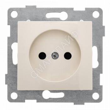 Розетка 1-м СП Bravo 16А 250В без заземл. защ. шторки механизм беж. GUSI С10Р2-003 - smartlife-ural.ru – Екатеринбург