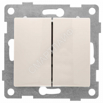 Переключатель проходной 2-кл. СП Bravo 10А IP20 250В для двух цепей механизм беж. GUSI С10В8-003 - smartlife-ural.ru – Екатеринбург