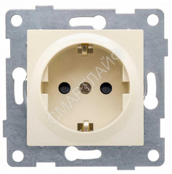 Розетка 1-м СП Ugra 16А 250В с заземл. защ. шторки механизм беж. GUSI С11Р4-003 - smartlife-ural.ru – Екатеринбург
