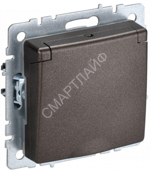 Розетка BRITE РСбш10-3-БрТБ 16А IP20 с заземл. защ. шторки с крышкой механизм бронза IEK BR-R16-16-K45 - smartlife-ural.ru – Екатеринбург