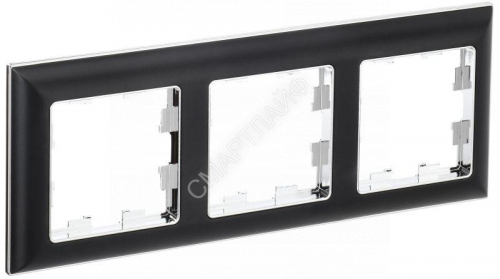 Рамка 3-м BRITE РУ-3-Бр хром/черн. IEK BR-M32-12-2-K23 - smartlife-ural.ru – Екатеринбург
