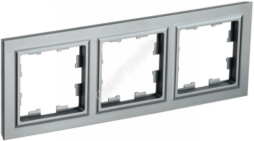 Рамка 3-м BRITE РУ-3-БрС сталь IEK BR-M32-K46 - smartlife-ural.ru – Екатеринбург