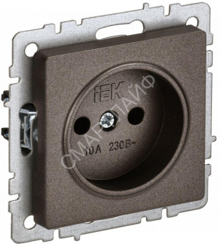 Розетка 1-м СП BRITE РС10-1-0-БрТБ 10А без заземл. без защ. шторок механизм бронза IEK BR-R10-10-K45 - smartlife-ural.ru – Екатеринбург