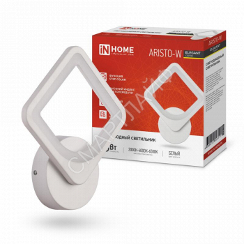 Светильник светодиодный ELEGANT ARISTO-W 15Вт 3000-6500К 1050лм 230В STEP COLOR бел. IN HOME 4690612043111 - smartlife-ural.ru – Екатеринбург