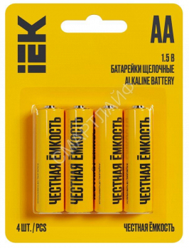 Элемент питания алкалиновый AA/LR6 Alkaline (блист.4шт) IEK ABT-LR06-OP-L04 - smartlife-ural.ru – Екатеринбург