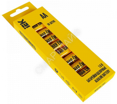 Элемент питания алкалиновый AA/LR6 Alkaline бокс (уп.10шт) IEK ABT-LR06-OP-B10 - smartlife-ural.ru – Екатеринбург