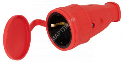 Розетка RX10-R-IP44 16А IP44 прямая с заземл. каучук красн. ЭРА Б0055419 - smartlife-ural.ru – Екатеринбург