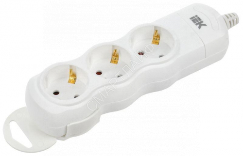 Колодка удлинителя 3-мест. с заземл. РПр03 IEK WYP10-D-KP-16-03-ZS-K01 - smartlife-ural.ru – Екатеринбург