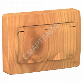 Розетка 2-м СП Blanca 16А IP44 250В с заземл. защ. шторки с крышкой ясень SE BLNRS441125 - smartlife-ural.ru – Екатеринбург