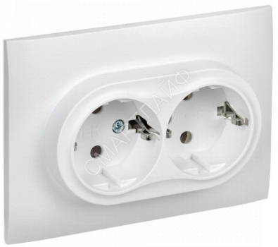 Розетка 2-м SKANDY 16А с заземл. без защ. шторок в сборе SK-R08W арктич. бел. IEK SK-R21-16-K01-F - smartlife-ural.ru – Екатеринбург