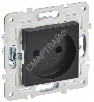 Розетка SKANDY 10А без заземл. без защ. шторок SK-R02Bl черн. IEK SK-R10-10-K02 - smartlife-ural.ru – Екатеринбург