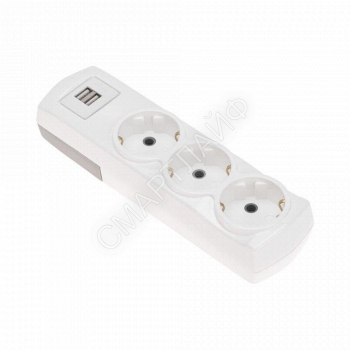 Колодка 3-м с заземл. PREMIUM 2 USB бел. Rexant 13-4402 - smartlife-ural.ru – Екатеринбург