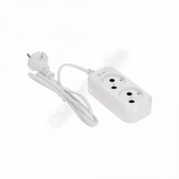 Удлинитель 2 гнезда 1.5м 2х0.75кв.мм б/з бел. PROCONNECT 13-4200 - smartlife-ural.ru – Екатеринбург