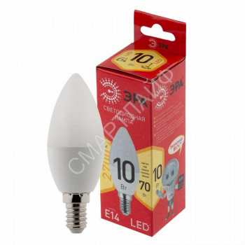 Лампа светодиодная RED LINE LED B35-10W-827-E14 R 10Вт B35 свеча 2700К тепл. бел. E14 Эра Б0049641 - smartlife-ural.ru – Екатеринбург