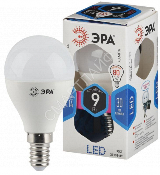 Лампа светодиодная P45-9w-840-E14 шар 720лм Эра Б0029042 - smartlife-ural.ru – Екатеринбург