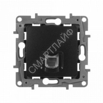 Розетка телефонная 1-м СП Etika RJ11 механизм антрацит IEK 672640 - smartlife-ural.ru – Екатеринбург