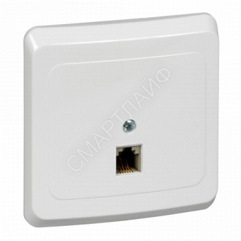 Розетка телефонная 1-м СП Этюд бел. SE TELC-001B - smartlife-ural.ru – Екатеринбург