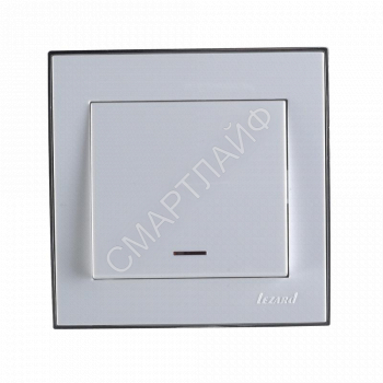 Выключатель 1-кл. СП Rain 10А IP20 с подсветкой бел. LEZARD 703-0202-111 - smartlife-ural.ru – Екатеринбург