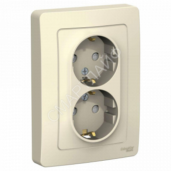 Розетка 2-м СП Blanca 16А IP20 250В с заземл. защ. шторки молоч. SE BLNRS001122 - smartlife-ural.ru – Екатеринбург