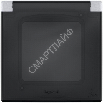 Рамка 1-м Inspiria IP44 с крышкой алюм. Leg 673922 - smartlife-ural.ru – Екатеринбург