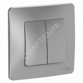 Переключатель проходной 2-кл. СП Blanca 10А IP20 (сх. 6+6) 250В алюм. SE BLNVS106603 - smartlife-ural.ru – Екатеринбург