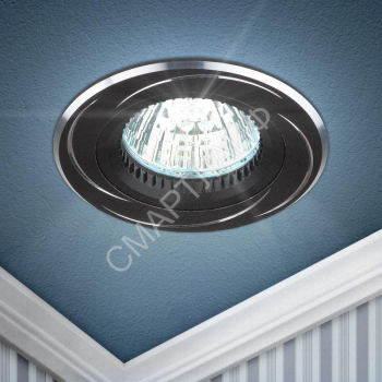 Светильник встраиваемый KL34 AL/BK/1 поворотный MR16 12V 50W черн. алюм. Эра Б0049558 - smartlife-ural.ru – Екатеринбург