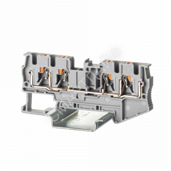 Клемма проходная зажим push-in 4 точки подключения 4кв.мм сер. DKC VPR-4-QUATTRO-GY - smartlife-ural.ru – Екатеринбург