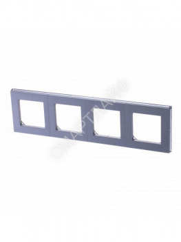 Рамка Levit 4п серебр./дым. черн. ABB 2CHH015040A6070 - smartlife-ural.ru – Екатеринбург