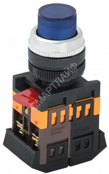 Кнопка ABLFP-22 d22мм 1з+1р 240В неон син. IEK BBT20-ABLFP-K07 - smartlife-ural.ru – Екатеринбург