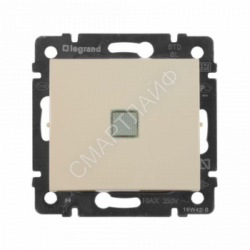 Переключатель проходной 1-кл. СП Valena 10А IP31 250В с зел. индикацией механизм сл. кость Leg 774326 - smartlife-ural.ru – Екатеринбург