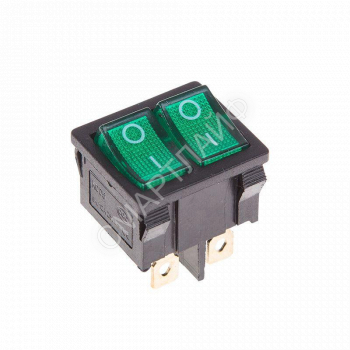 Выключатель клавишный 250В 6А (6с) ON-OFF зел. с подсветкой ДВОЙНОЙ Mini (RWB-305) Rexant 36-2163 - smartlife-ural.ru – Екатеринбург