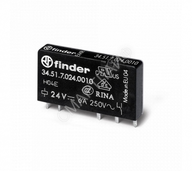 Реле ультратонкое электромеханич. монтаж на печатную плату 1CO 6А AgNi 12В DC (чувствит.) RTII FINDER 345170120010 - smartlife-ural.ru – Екатеринбург