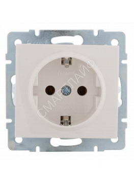 Розетка 1-м СП Rain 16А IP20 с заземл. керамика механизм бел. LEZARD 703-0288-122 - smartlife-ural.ru – Екатеринбург